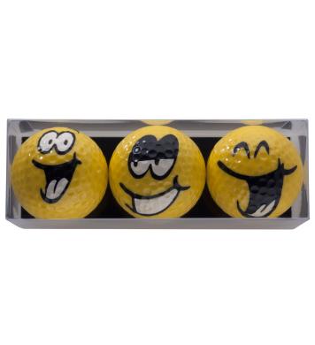 Golfball-Set Smiling Faces